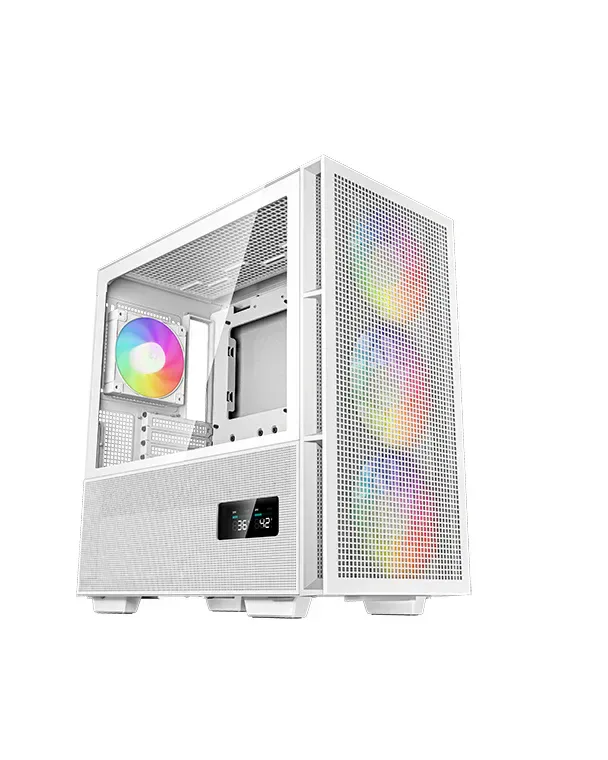 Case DeepCool CH560 Digital Blanco 4 Ventiladores: Soporta E-ATX, ATX, Micro-ATX, ITX | High Airflow
