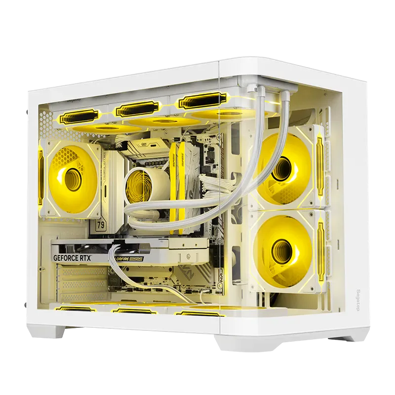 Case Segotep Lumi 3S Blanco | Vista Panorámica | Micro-ATX / ITX | SIN Ventiladores