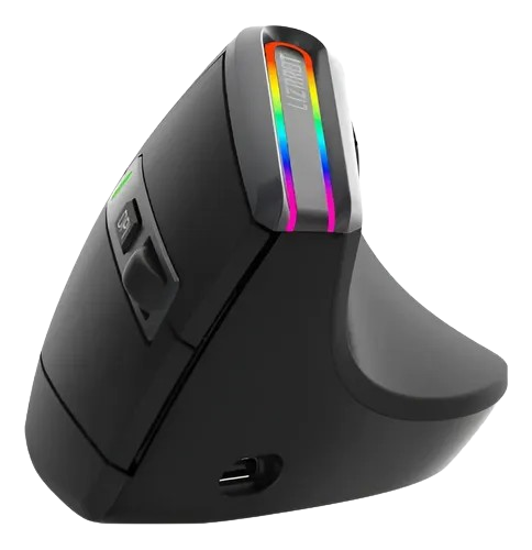 MOUSE DCOUSO LIZRROT ERGONMIC WL BK